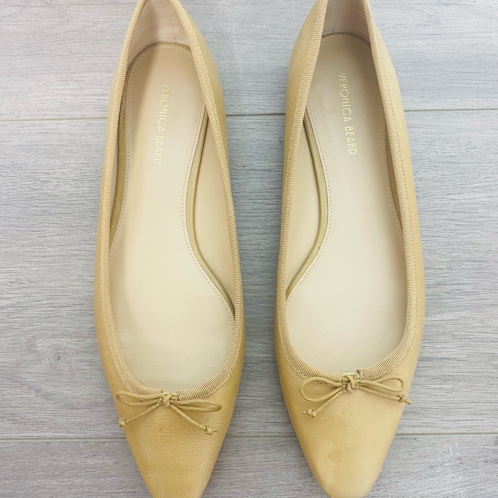 Use VERONICA BEARD
Catherine Leather Bow Ballerina Flats size 8 no box - Picture 3 of 10